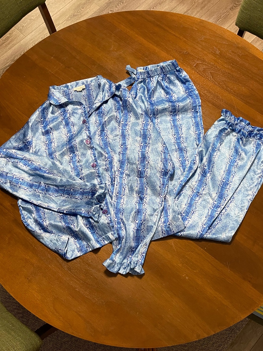 Limited Too Light Blue Patterned Girls Pajama Set